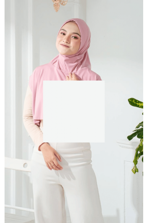 Alesha Hijab Outer Dusty Pink